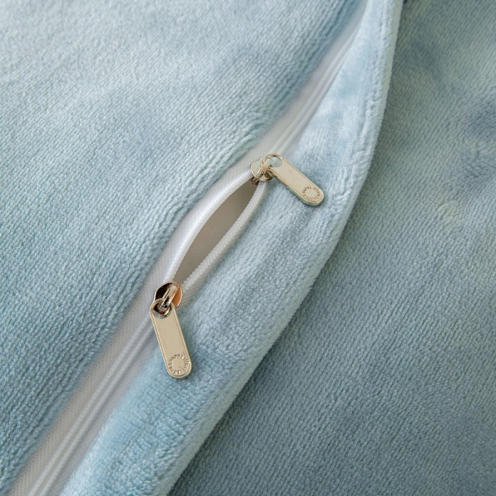 91家纺网 家纺一手货源 找家纺 绒博士 2023新款亲肤保暖240克牛奶绒四件套-郁金香 郁金香 浅蓝