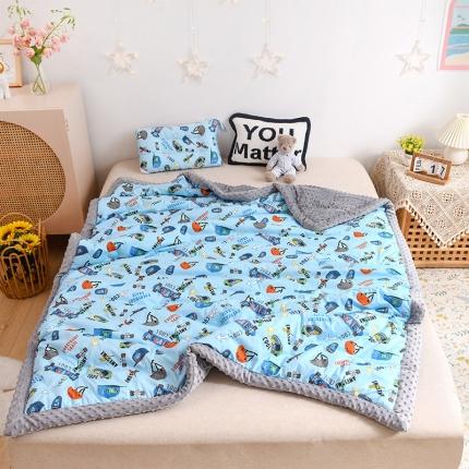 91家纺网 家纺一手货源 找家纺 十九色 2024新款儿童全棉豆豆被春秋被冬被婴幼儿安抚毯被子 滑板