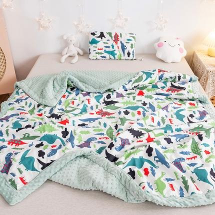 91家纺网 家纺一手货源 找家纺 （总）十九色 2024新款儿童全棉豆豆被春秋被冬被婴幼儿安抚毯被子