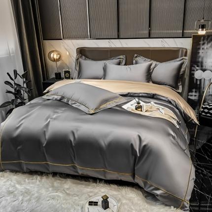 91家纺网 家纺一手货源 找家纺 (总) 床绮 2024新款水洗磨毛四件套-挚爱风格二