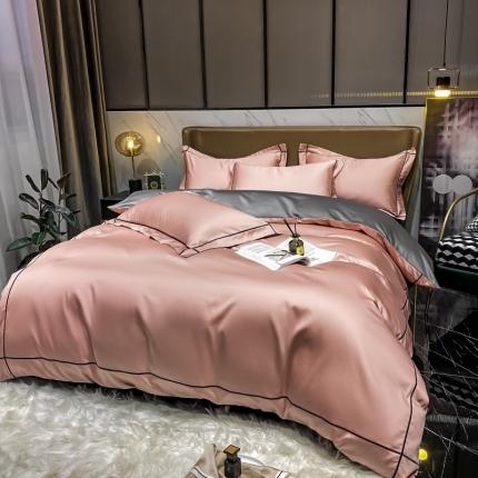 91家纺网 家纺一手货源 找家纺 (总) 床绮 2024新款水洗磨毛四件套-挚爱风格二