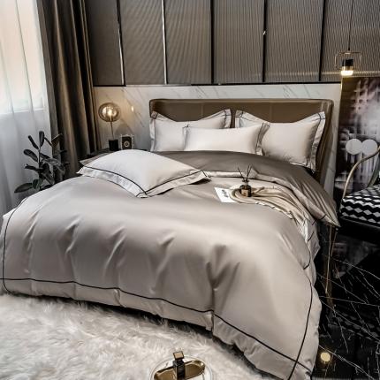 91家纺网 家纺一手货源 找家纺 (总) 床绮 2024新款水洗磨毛四件套-挚爱风格二