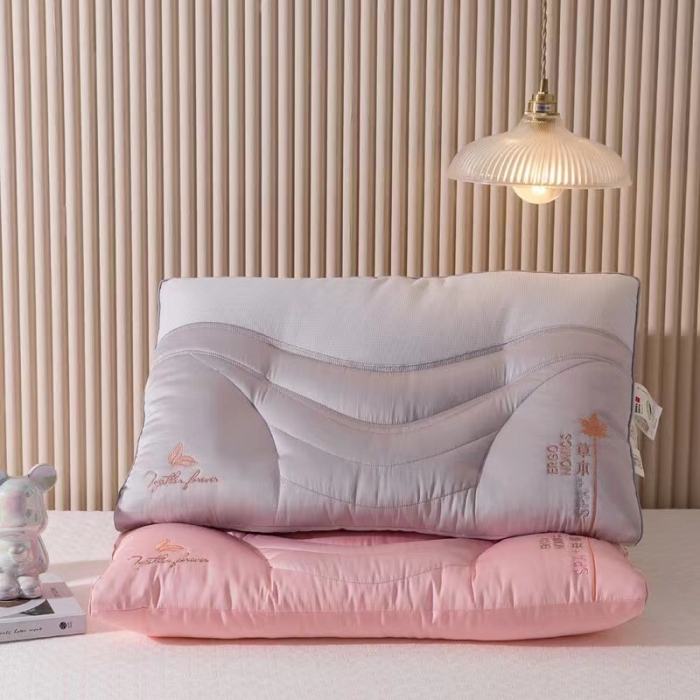 91家纺网 家纺一手货源 找家纺 2023新款草本安睡枕 枕头枕芯 灰