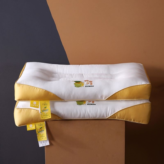 91家纺网 家纺一手货源 找家纺 20233新款柠檬vc枕枕头枕芯系列 檬寐以求