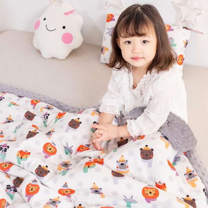 91家纺网 家纺一手货源 找家纺 十九色 2024新款儿童全棉豆豆被春秋被冬被婴幼儿安抚毯被子 圣诞