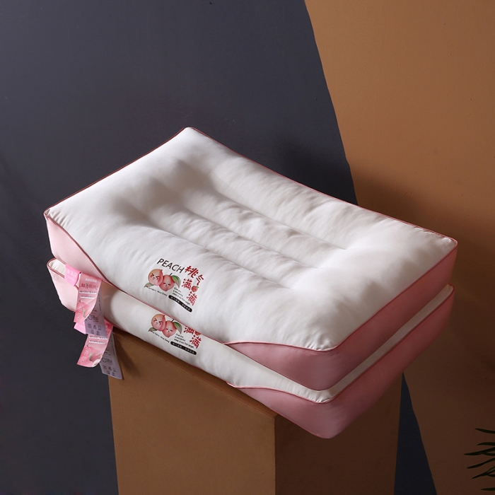 91家纺网 家纺一手货源 找家纺 2023新款柠檬vc枕枕头枕芯系列 桃气满满