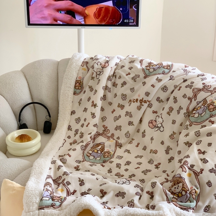 91家纺网 家纺一手货源 找家纺 美乐迪 2023新款牛奶绒毛毯 萝莉