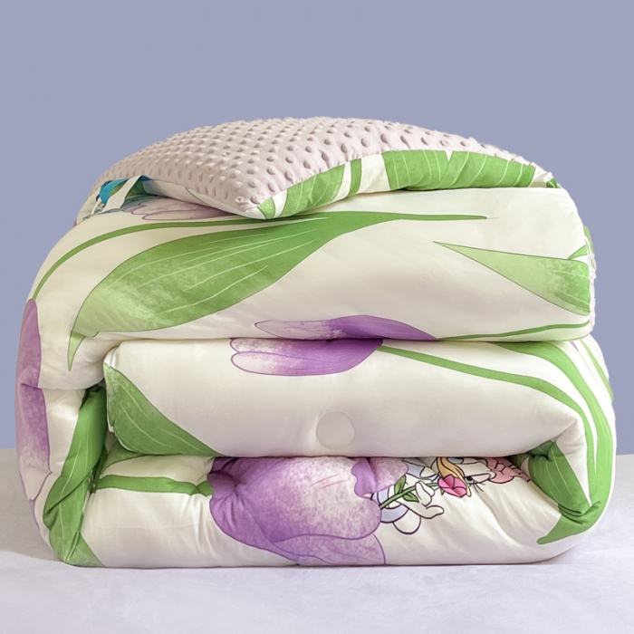 91家纺网 家纺一手货源 找家纺 伊人居 2023新款A类迪士尼针织棉豆豆被 甜心黛西