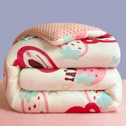 伊人居 2023新款A类迪士尼针织棉豆豆被 莓烦恼