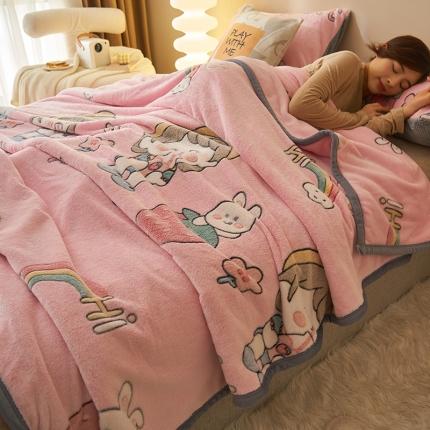 91家纺网 家纺一手货源 找家纺 （总）21度C 2023新款雪花绒多功能毛毯盖毯