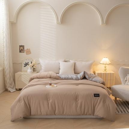 91家纺网 家纺一手货源 找家纺 （总）一加一 2025新款双拼贴标大豆被子冬被芯