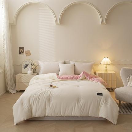 91家纺网 家纺一手货源 找家纺 （总）一加一 2025新款双拼贴标大豆被子冬被芯