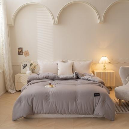 91家纺网 家纺一手货源 找家纺 （总）一加一 2025新款双拼贴标大豆被子冬被芯