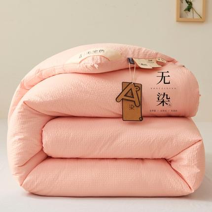 91家纺网 家纺一手货源 找家纺 创优2025新款无染被子被芯春秋被冬被直播批发 华夫格系列-粉玉