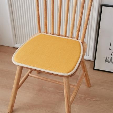 蔚意轩 2023新款海绵复合坐垫椅垫餐椅垫-常规马蹄形 马蹄形黄色