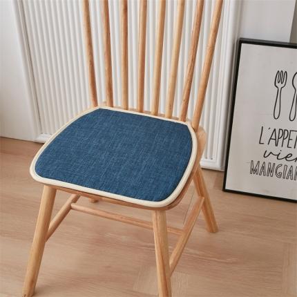 蔚意轩 2023新款海绵复合坐垫椅垫餐椅垫-常规马蹄形 马蹄形蓝色