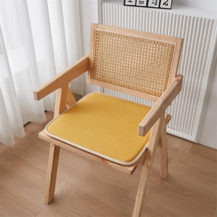 蔚意轩 2023新款海绵复合坐垫椅垫餐椅垫-方形 方形黄色