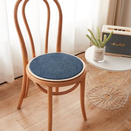 蔚意轩 2023新款海绵复合坐垫椅垫餐椅垫-圆形 圆形蓝色