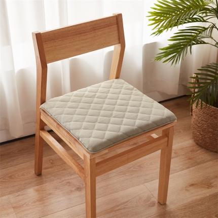 蔚意轩 2023新款绗绣坐垫椅垫餐椅垫-方形 方形米色