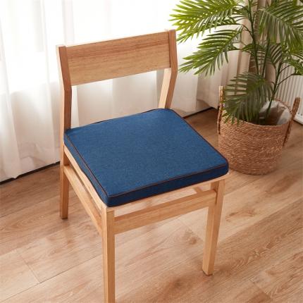 蔚意轩 2023新款乳胶坐垫椅垫餐椅垫（简约场景）乳胶坐垫蓝色