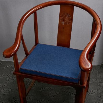 蔚意轩 2023新款乳胶坐垫椅垫餐椅垫（中式场景）乳胶坐垫蓝色