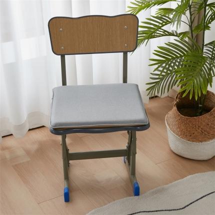 蔚意轩 2023新款方形记忆棉坐垫椅垫餐椅垫（学生场景）大号灰色
