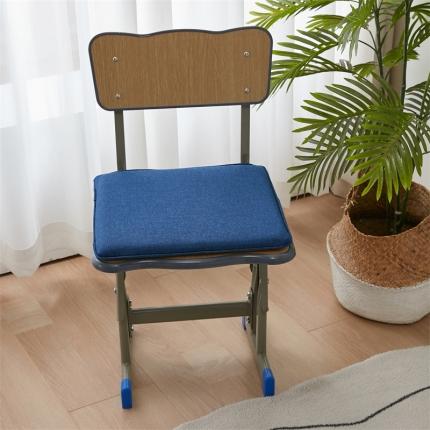 蔚意轩 2023新款方形记忆棉坐垫椅垫餐椅垫（学生场景）大号蓝色