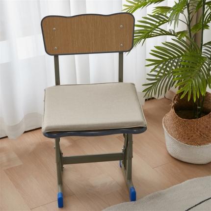 蔚意轩 2023新款方形记忆棉坐垫椅垫餐椅垫（学生场景）大号米色
