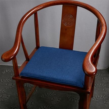 蔚意轩 2023新款方形记忆棉坐垫椅垫餐椅垫（中式场景）记忆棉蓝色