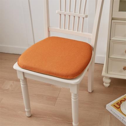 蔚意轩 2023新款马蹄形记忆棉坐垫椅垫餐椅垫（欧式场景）马蹄形橘色
