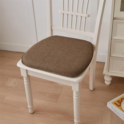 蔚意轩 2023新款马蹄形记忆棉坐垫椅垫餐椅垫（欧式场景）马蹄形咖色