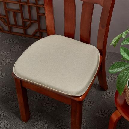 蔚意轩 2023新款马蹄形记忆棉坐垫椅垫餐椅垫（中式场景）马蹄形米色