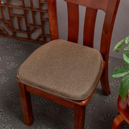 蔚意轩 2023新款马蹄形记忆棉坐垫椅垫餐椅垫（中式场景）马蹄形咖色