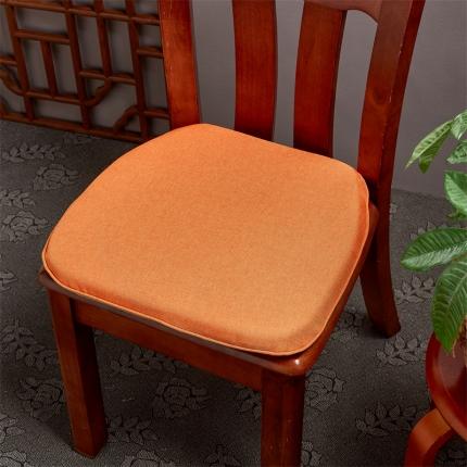 蔚意轩 2023新款马蹄形记忆棉坐垫椅垫餐椅垫（中式场景）马蹄形橘色