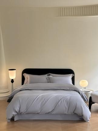 91家纺网 家纺一手货源 找家纺 618家纺 2023新款100支北欧长绒棉单被套 纯色火山灰