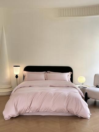 91家纺网 家纺一手货源 找家纺 618家纺 2023新款100支北欧长绒棉单被套 纯色梦幻粉