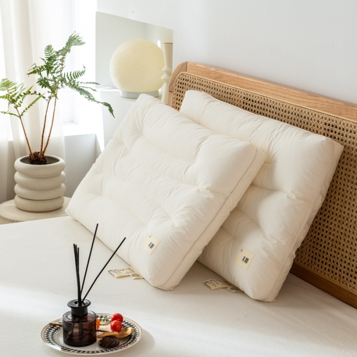 91家纺网 家纺一手货源 找家纺 唯爱品 2026新款A类本棉护颈枕枕头枕芯 记忆枕源头工厂 40*60cm/只 本棉护颈枕 学生枕