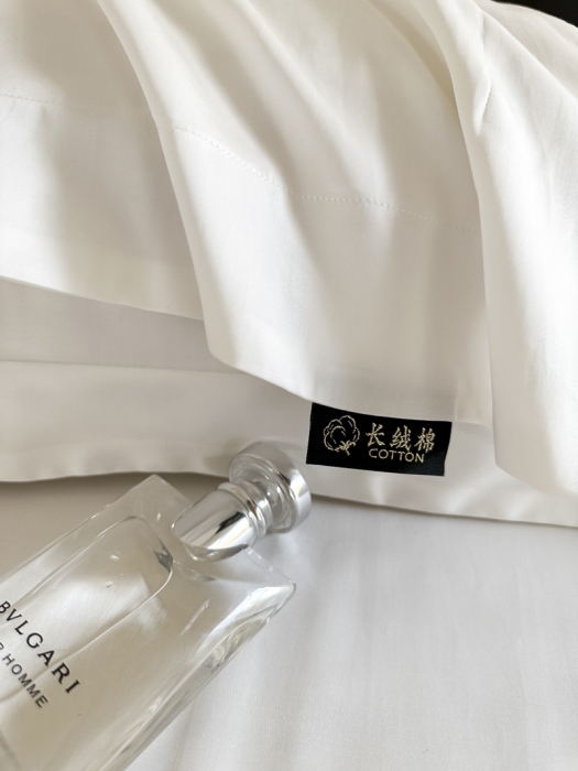 91家纺网 家纺一手货源 找家纺 618家纺 2023新款100支北欧长绒棉单品系列 枕套 纯色本白