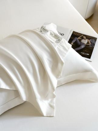 618家纺 2023新款100支北欧长绒棉单品系列 枕套 纯色本白