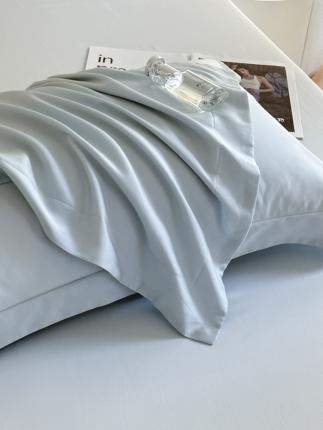 618家纺 2023新款100支北欧长绒棉单品系列 枕套 纯色冰蓝