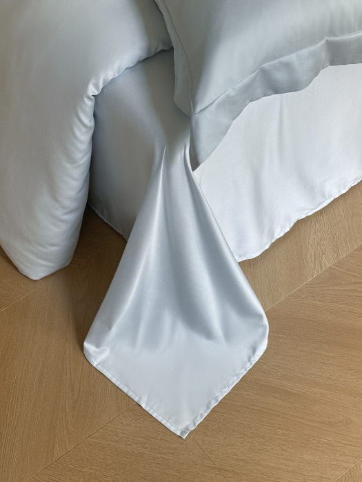 91家纺网 家纺一手货源 找家纺 618家纺 2023新款100支北欧长绒棉单品系列 枕套 纯色冰蓝