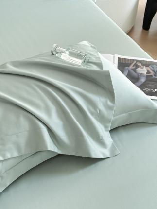 618家纺 2023新款100支北欧长绒棉单品系列 枕套 纯色奶油绿