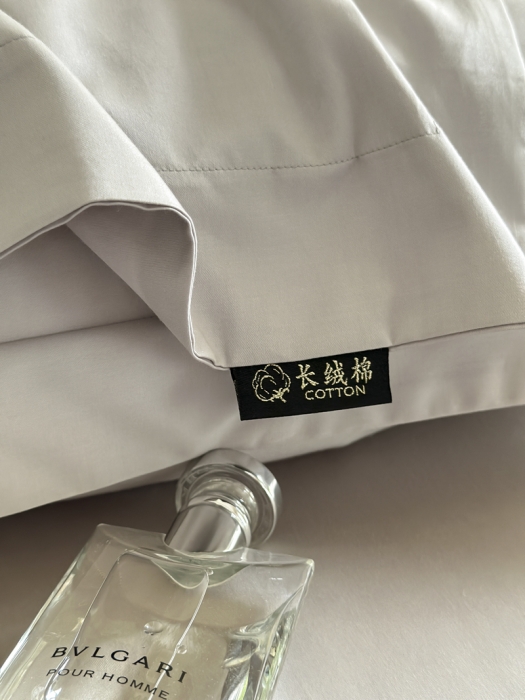 91家纺网 家纺一手货源 找家纺 618家纺 2023新款100支北欧长绒棉单品系列 枕套 纯色月光灰