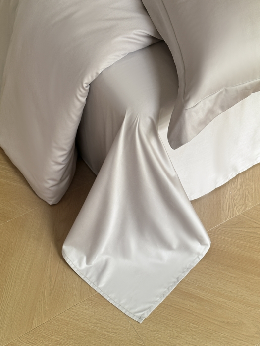 91家纺网 家纺一手货源 找家纺 618家纺 2023新款100支北欧长绒棉单品系列 枕套 纯色月光灰