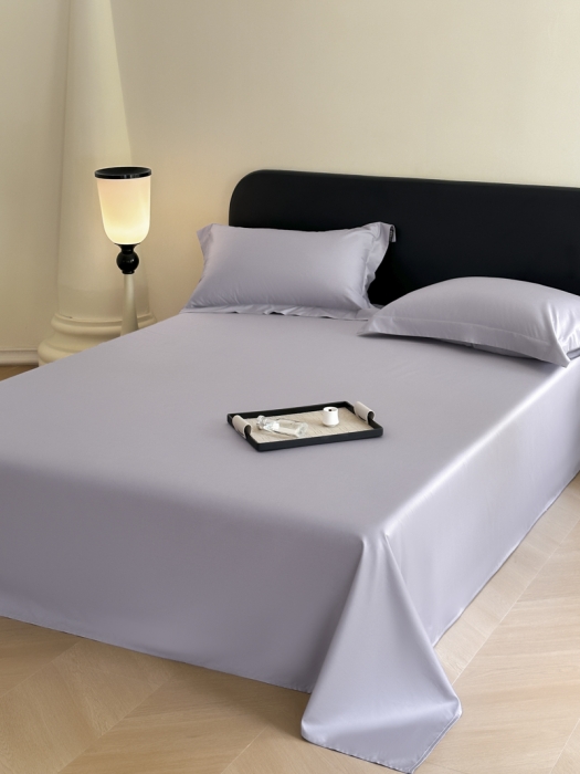 91家纺网 家纺一手货源 找家纺 618家纺 2023新款100支北欧长绒棉单品系列 枕套 纯色紫灰