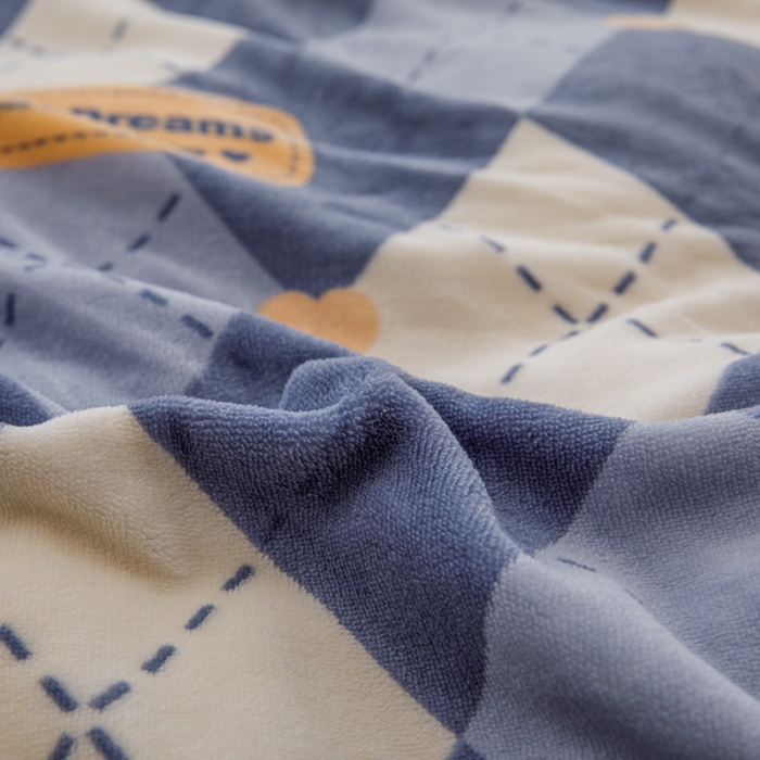 91家纺网 家纺一手货源 找家纺 青竹苑2023新款床盖款四件套牛奶绒夹棉床盖宝宝绒豆豆被套学生三件套 绅士品格