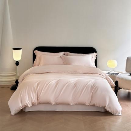 618家纺 2023新款100支北欧长绒棉单被套 纯色虾粉