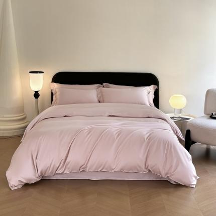 618家纺 2023新款100支北欧长绒棉单被套 纯色梦幻粉
