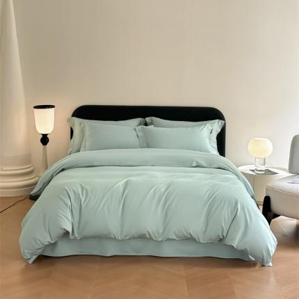 618家纺 2023新款100支北欧长绒棉单被套 纯色奶油绿