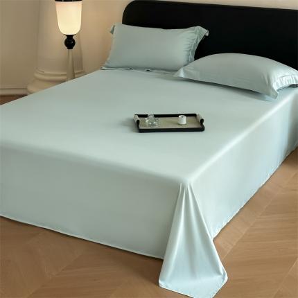 618家纺 2023新款100支北欧长绒棉单床单 纯色奶油绿